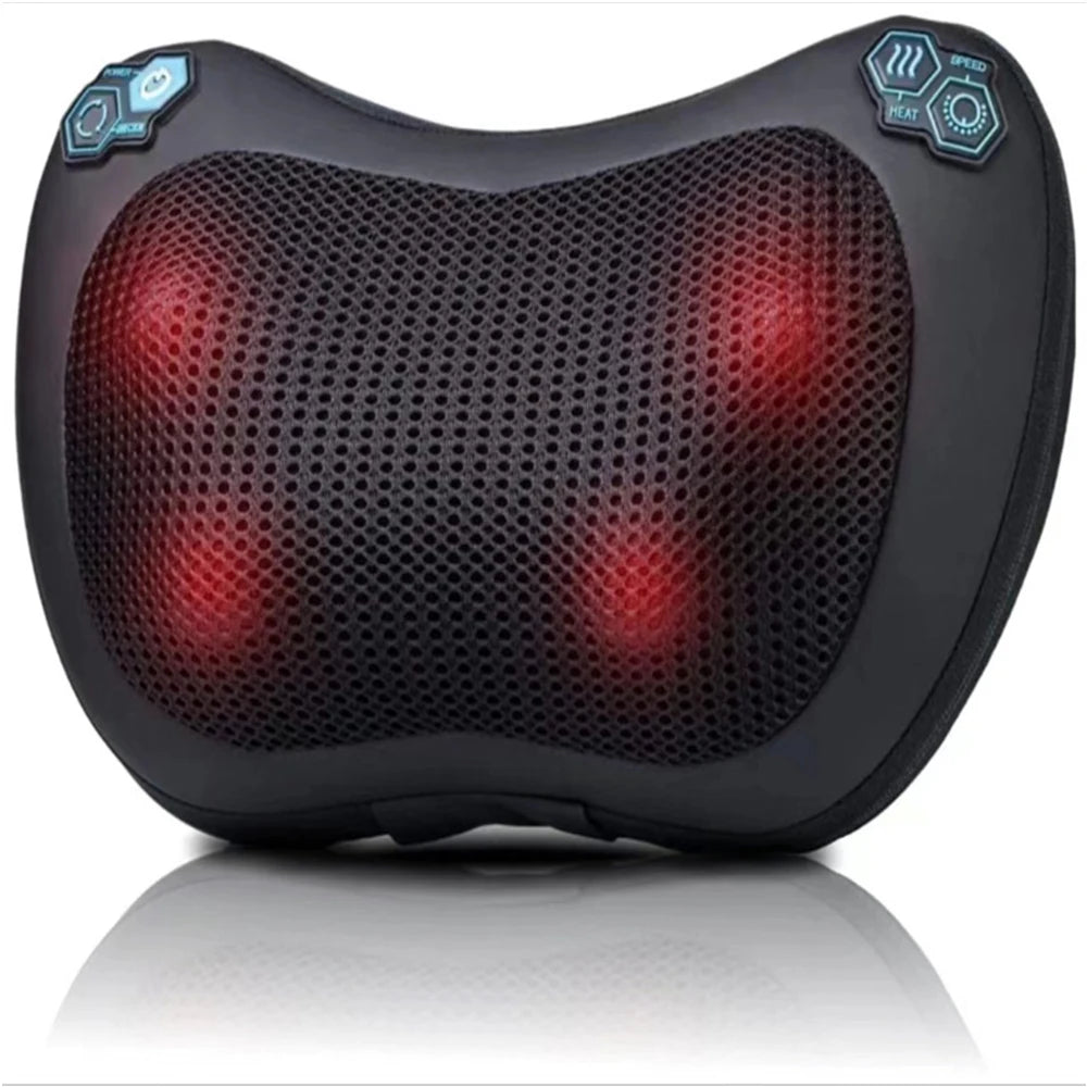 Electric Massage Pillow Neck Massager Cervical Shoulder Waist Kneading Body Deep Tissue Massage Muscle Relaxation Back Massager Pillow