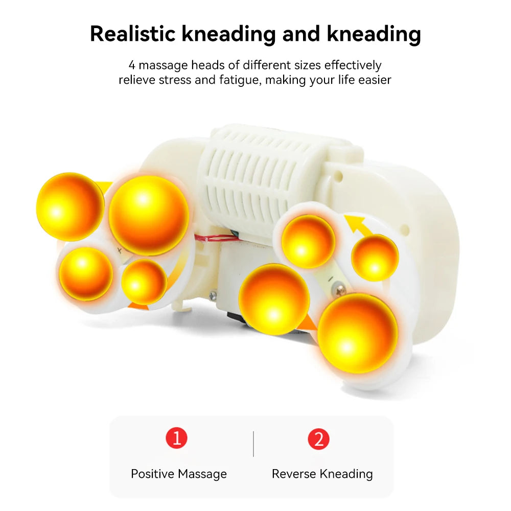 Electric Massage Pillow Neck Massager Cervical Shoulder Waist Kneading Body Deep Tissue Massage Muscle Relaxation Back Massager Pillow